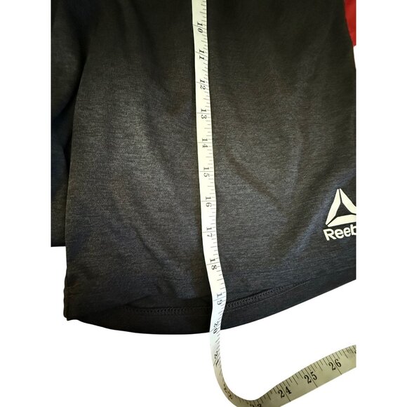 Reebok Mens Athletic Shorts Med Black & Red With Drawstring Waist - Picture 10 of 16